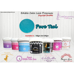 Pure Teal Colour | Silhouette Cake Design Premixes | Pearled Shade | 200 Grams